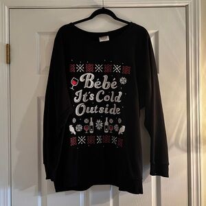 Schitt’s Creek Black Holiday Sweater with Festive Print